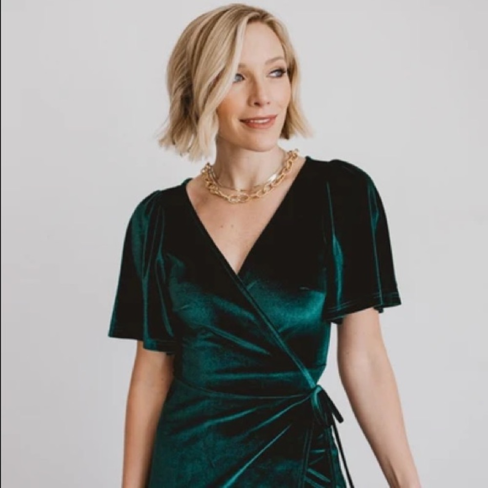 NWT velvet wrap maxi dress